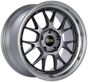 BBS LM-R 20x9 5x120 ET8 Diamond Black Center Diamond Cut Lip Wheel -82mm PFS/Clip Required