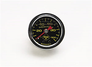 Russell Performance 100 psi fuel pressure gauge black face chrome case (Liquid-filled)