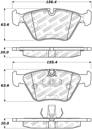 StopTech Street Select Brake Pads w/Hardware - Front