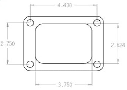 Cometic Garrett T6 .010in Rubber Coated Stainless Turbo Inlet Flange Gasket