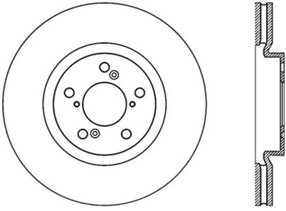 Stoptech 07-13 Acura MDX / 14-17 Acura RLX Cryo Premium Front Brake Rotor