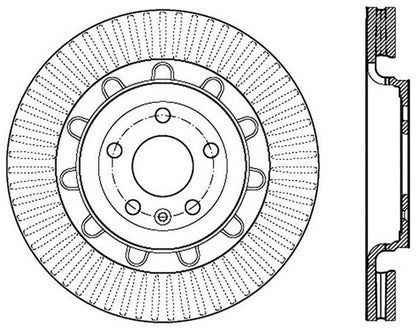 StopTech 17 Ford Flex/ 17 Ford Explorer w/ Heavy Duty Brakes Front Left Slotted Rotor