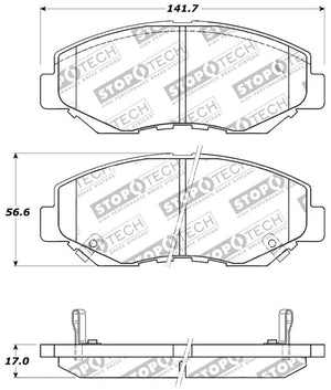 StopTech Performance 03-10 Honda Accord / 02-06 CR-V / 03-08 Pilot Front Brake Pads