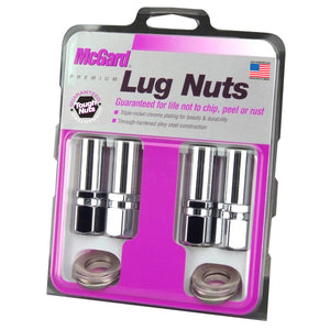 McGard Hex Lug Nut (Drag Racing X-Long Shank) 7/16-20 / 13/16 Hex / 2.475in. Length (4-Pk) - Chrome