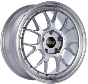 BBS LM-R 19x8.5 5x130 ET55 CB71.6 Diamond Silver Center Diamond Cut Lip Wheel