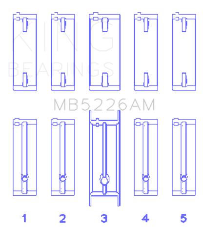 King Engine Bearings Mazda 626 F8 (Size +0.25mm) Main Bearing Set