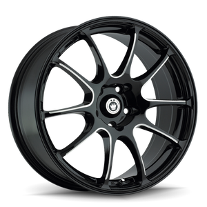 Konig Illusion 15x6.5 4x100 ET38 Black/Ball Cut Machine