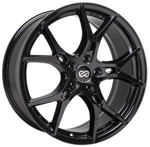 Enkei Vulcan 19X8.0 45mm Offset 5x114.3 Bolt 72.6mm Bore Gloss Black Wheel