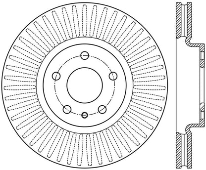 StopTech 13-16 Ford Fusion Right Front Disc Slotted Premium Brake Rotor