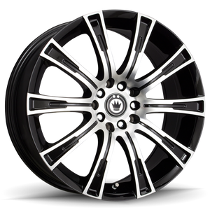 Konig Crown 16x7.5 5x105/114.3 ET40 Black Machine Face