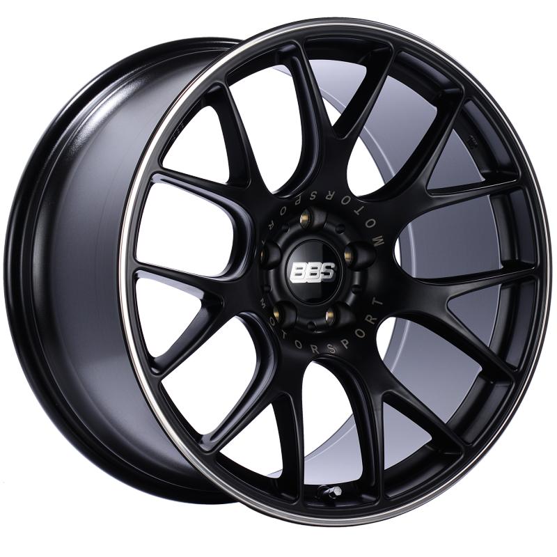 BBS CH-R 20x10.5 5x112 ET25 Satin Black Polished Rim Protector Wheel -82mm PFS/Clip Required