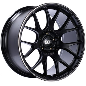 BBS CH-R 20x10.5 5x120 ET35 Satin Black Polished Rim Protector Wheel -82mm PFS/Clip Required