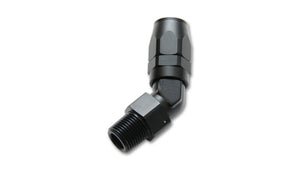 Vibrant -12AN Male NPT 45Degree Hose End Fitting - 3/4 NPT