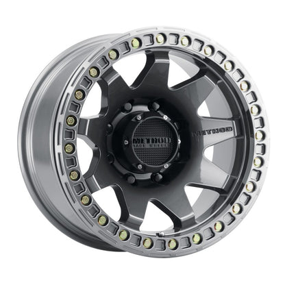 Method MR108 17x9 -44mm Offset 8x6.5 130.81mm CB Gloss Titanium w/BH-H24125-38 Wheel