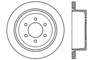 StopTech 04-09 Ford F150 / 06-08 Lincoln Mark LT Rear Right Slotted & Drilled Rotor