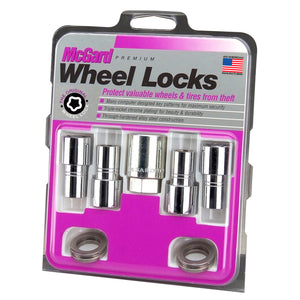 McGard Wheel Lock Nut Set - 4pk. (Long Shank Seat) M12X1.5 / 13/16 Hex / 1.75in. Length - Chrome