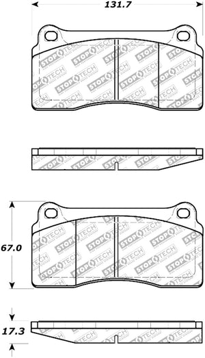 StopTech Street Select Brake Pads - 00-06 Jaguar XKR