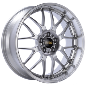 BBS RS-GT 20x8.5 5x120 ET15 Diamond Silver Center Diamond Cut Lip Wheel -82mm PFS/Clip Required