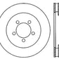 StopTech Power Slot 05-10 Mustang GT V8-4.6L Front Right Drilled Rotor