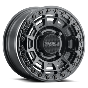 Method MR415 Beadlock 15x10 / 6+4/25mm Offset / 5x4.5 / 76 CB Matte Black Wheel - Gloss Black Ring