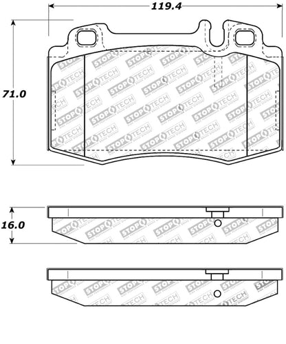 StopTech Street Touring 94-12/96 Maserati Series Front Brake Pads