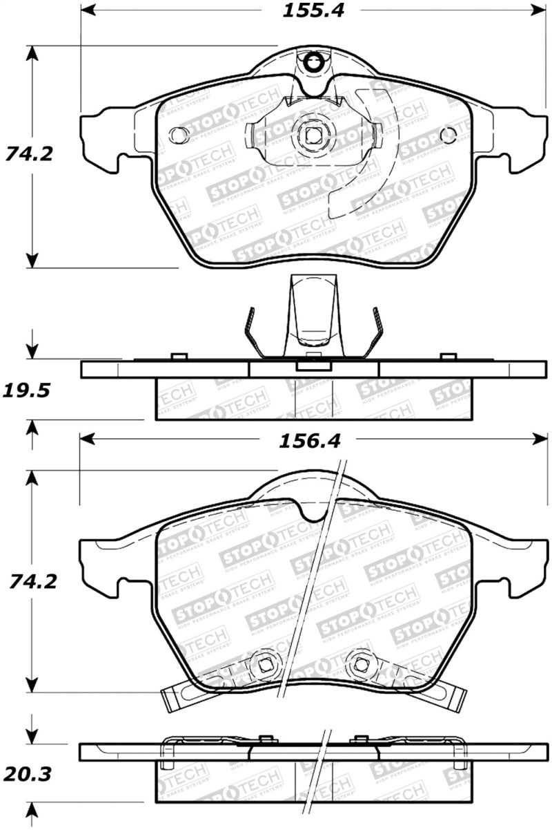 StopTech Street Select Brake Pads - Front