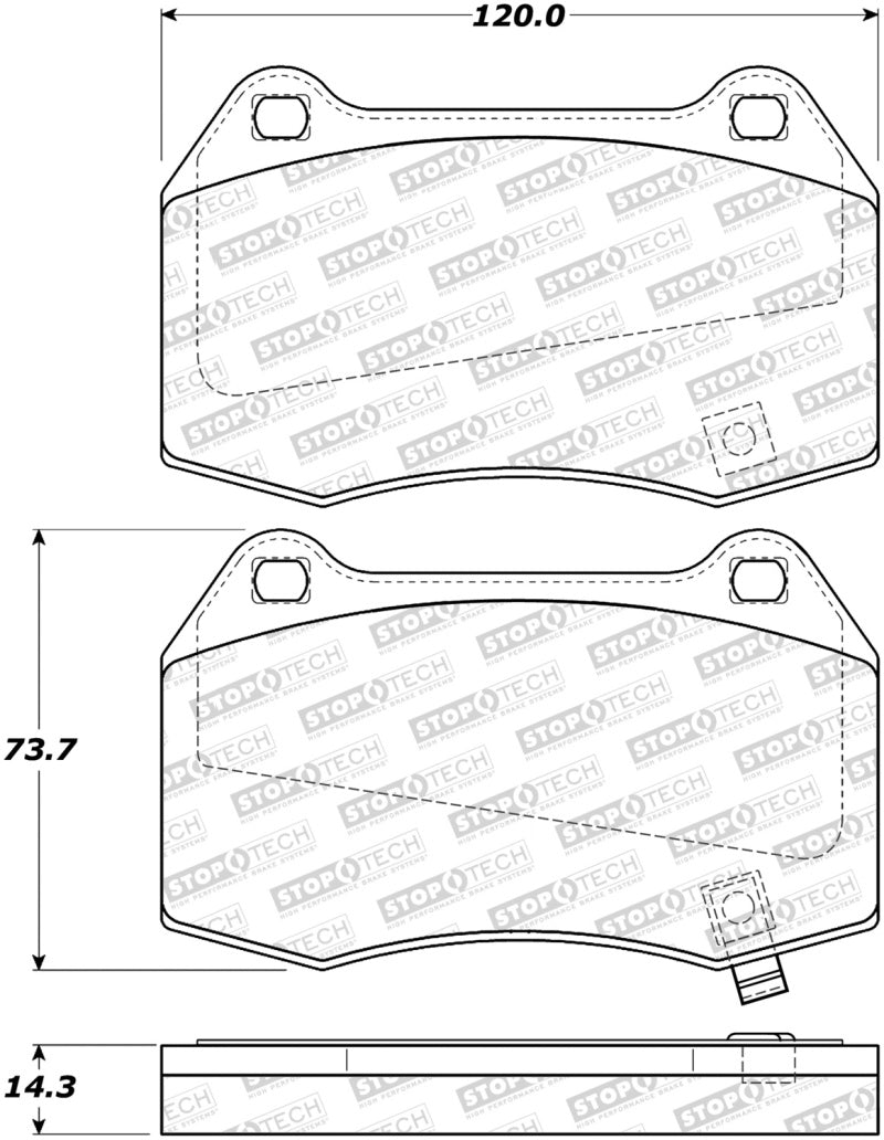 StopTech Sport Brake Pads w/Shims and Hardware - Rear