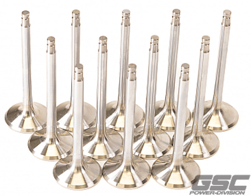 GSC P-D Nissan VR38DETT 33.15mm Head +1mm OS 91.95mm Long 6.6mm Stem Exhaust Valve - Set of 12