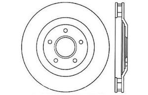 StopTech Power Slot 97-04 Chevy Corvette / 04 & 08 Cadillac XLR/XLR-V Front Right Drilled Rotors