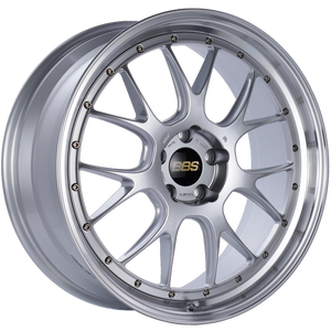 BBS LM-R 21x9 5x120 ET32 Diamond Silver Center Diamond Cut Lip Wheel -82mm PFS/Clip Required