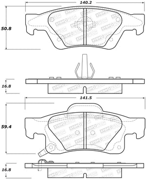 StopTech Street Brake Pads - Rear