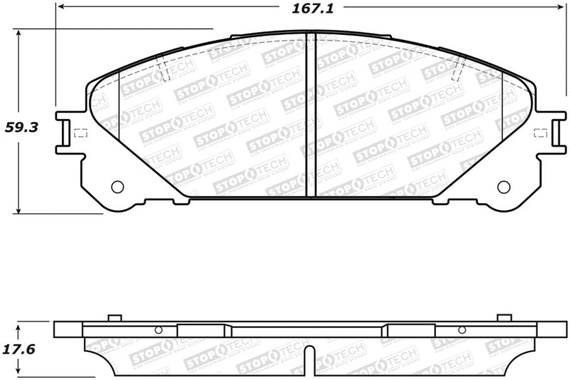 StopTech Performance 10-17 Lexus RX350 Front Brake Pads