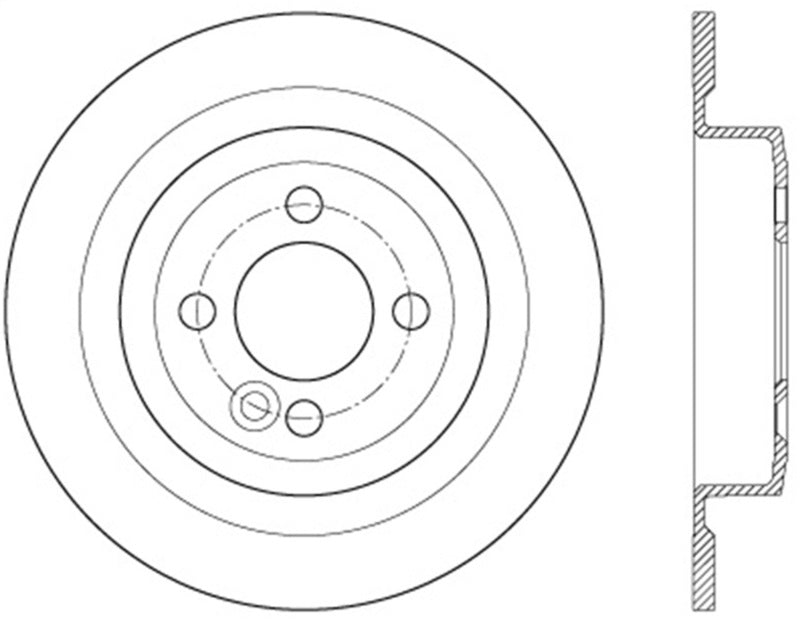 StopTech 09-16 MINI Cooper Cyro Slotted Sport Brake Rotor - Rear Right