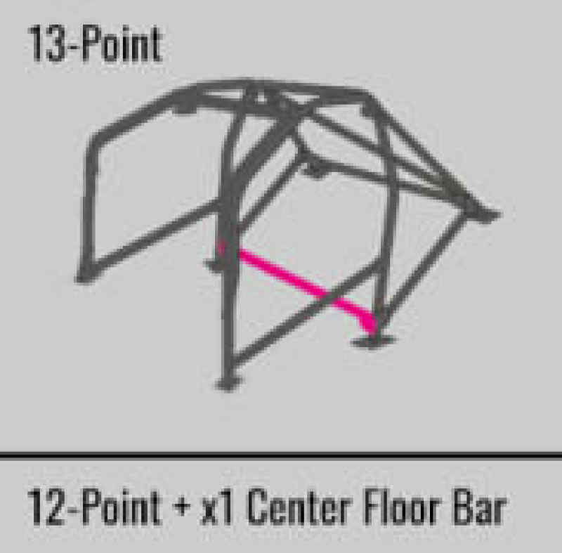 Cusco SFTY21 2-Passenger 13-Point BLK DASH-THROUGH Roll Cage Subaru STi GRB 08-14 (S/O NO CNCL)