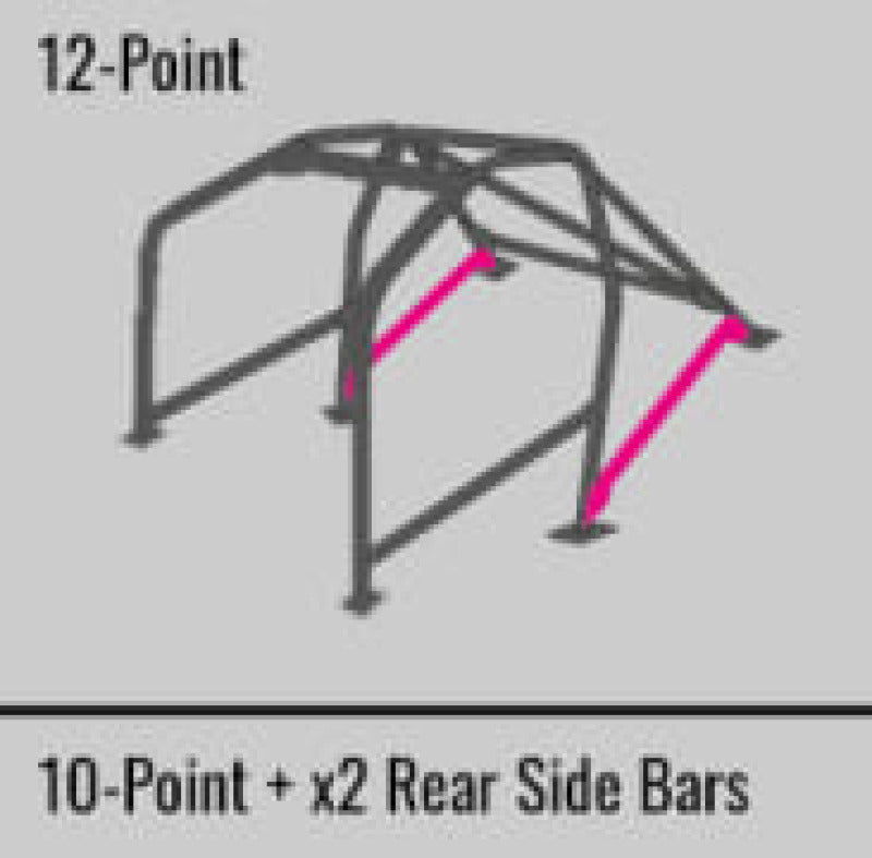 Cusco SFTY21 2-Passenger 12-Point BLK DASH-THROUGH Roll Cage Subaru STi GRB 08-14 (S/O/No Cancel)