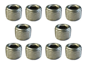 Torque Solution Stainless Steel 1/8 in NPT Plug: Universal 10 Pack