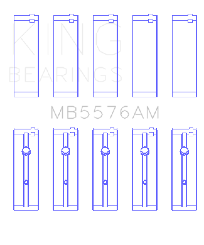 King Engine Bearings Ford J4B/J4C (Size +0.50mm) Main Bearing Set