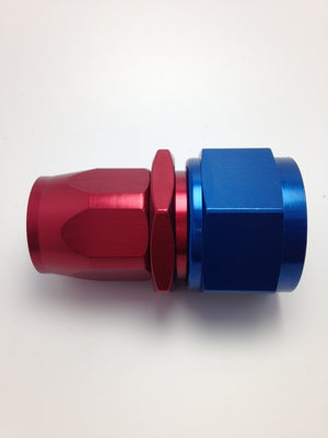 Fragola -8AN Fem. Nut x -6AN Hose Reducing Hose End - Blue/Red