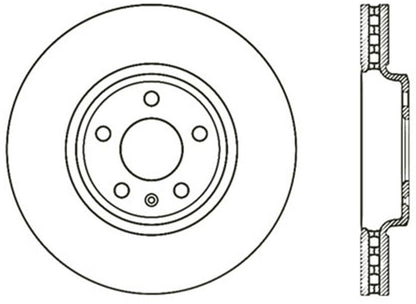 StopTech 08-11 Audi A5 Quattro w/TRW/Girling Brakes Cryo Sport Slotted & Drilled Front Right Rotor