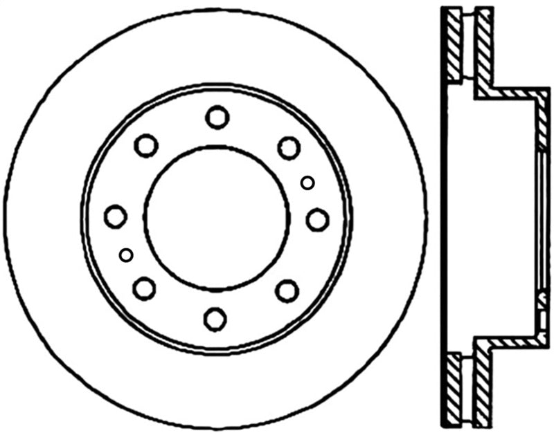 StopTech Power Slot 02-04 Avalance 2500 w/ 2in Raise Front Left Slotted CRYO Rotor