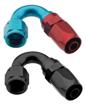 Fragola -4AN x 150 Degree Pro-Flow Hose End - Blue/Red