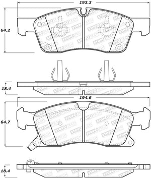 StopTech Performance 11-12 Dodge Durango Front Brake Pads