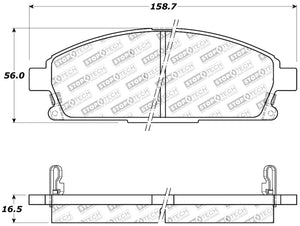 StopTech Sport Brake Pads w/Shims and Hardware - Rear