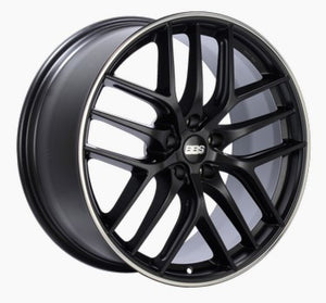 BBS CC-R 19x9 5x112 ET42 Satin Black Polished Rim Protector Wheel -82mm PFS/Clip Required