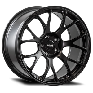 Konig Forged F1M 19X10 5X120 ET25 Satin Black Knurled Bead