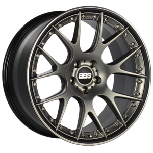 BBS CH-RII 22x11.5 5x112 ET38 Satin Platinum Center Black Lip SS Rim Protector Wheel - 82mm PFS Req.