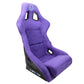 NRG FRP Bucket Seat PRISMA Edition W/ pearlized Back Purple Alcantara - Large