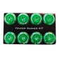 NRG Fender Washer Kit w/Color Matched M8 Bolt Rivets For Plastic (Green) - Set of 8