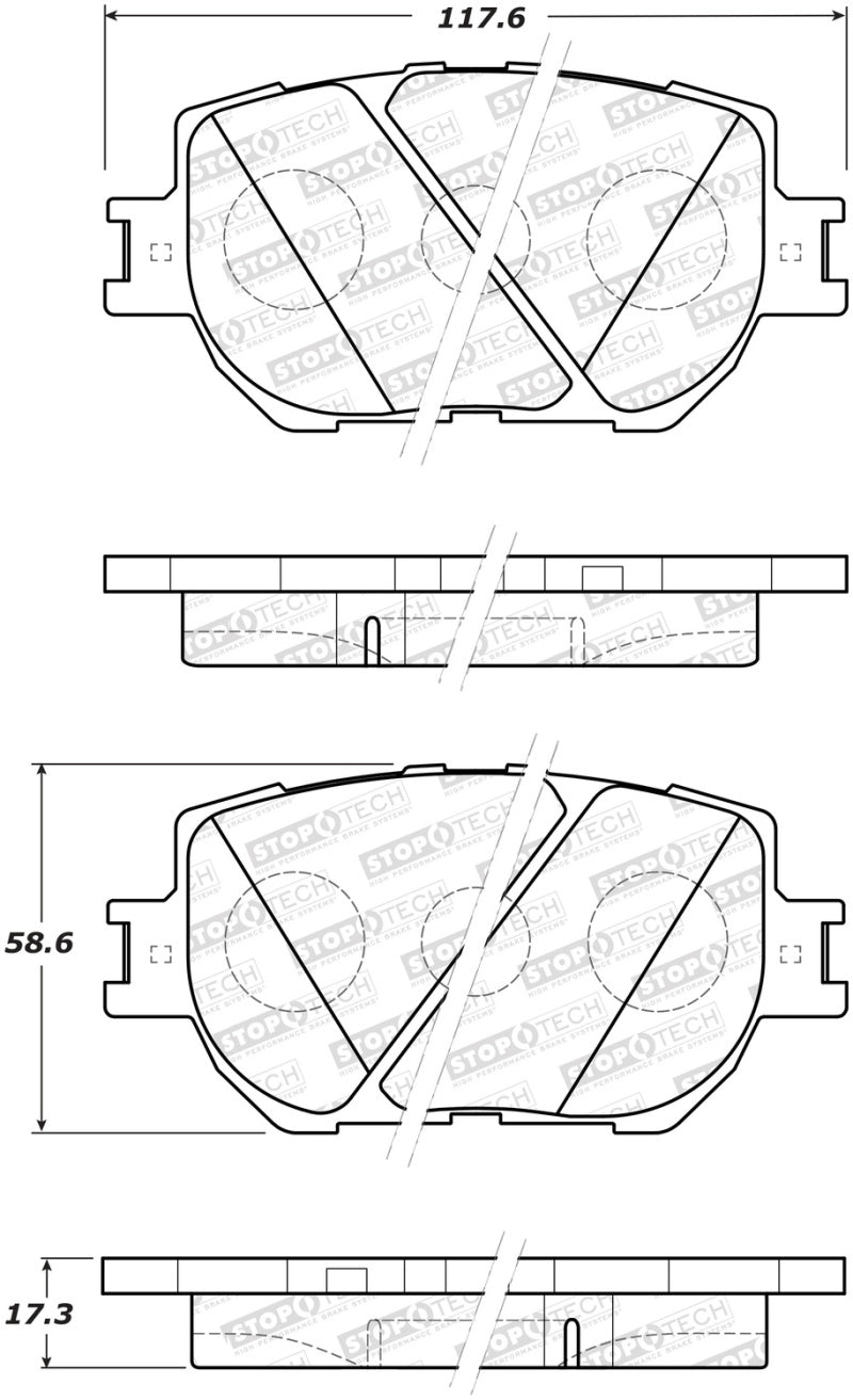 StopTech Street Brake Pads - Rear