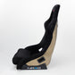 NRG FRP Bucket Seat ULTRA Edition - Large (Black Alcantara/Gold Glitter Back)